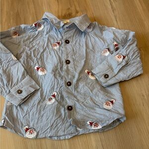 Blue Rooster Santa shirt